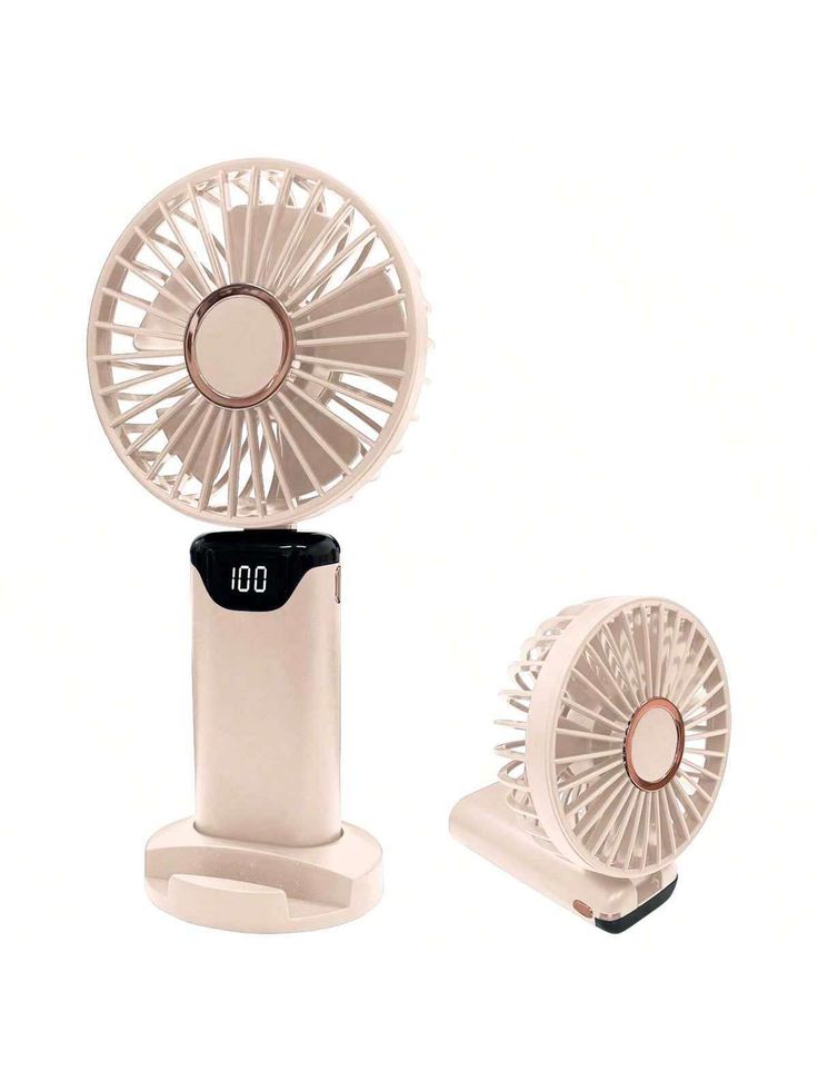 Foldable Rechargeable Desk Fan – Portable 3-in-1 Handheld, Neck & Table Fan with LED Display, 5 Speeds & USB Charging